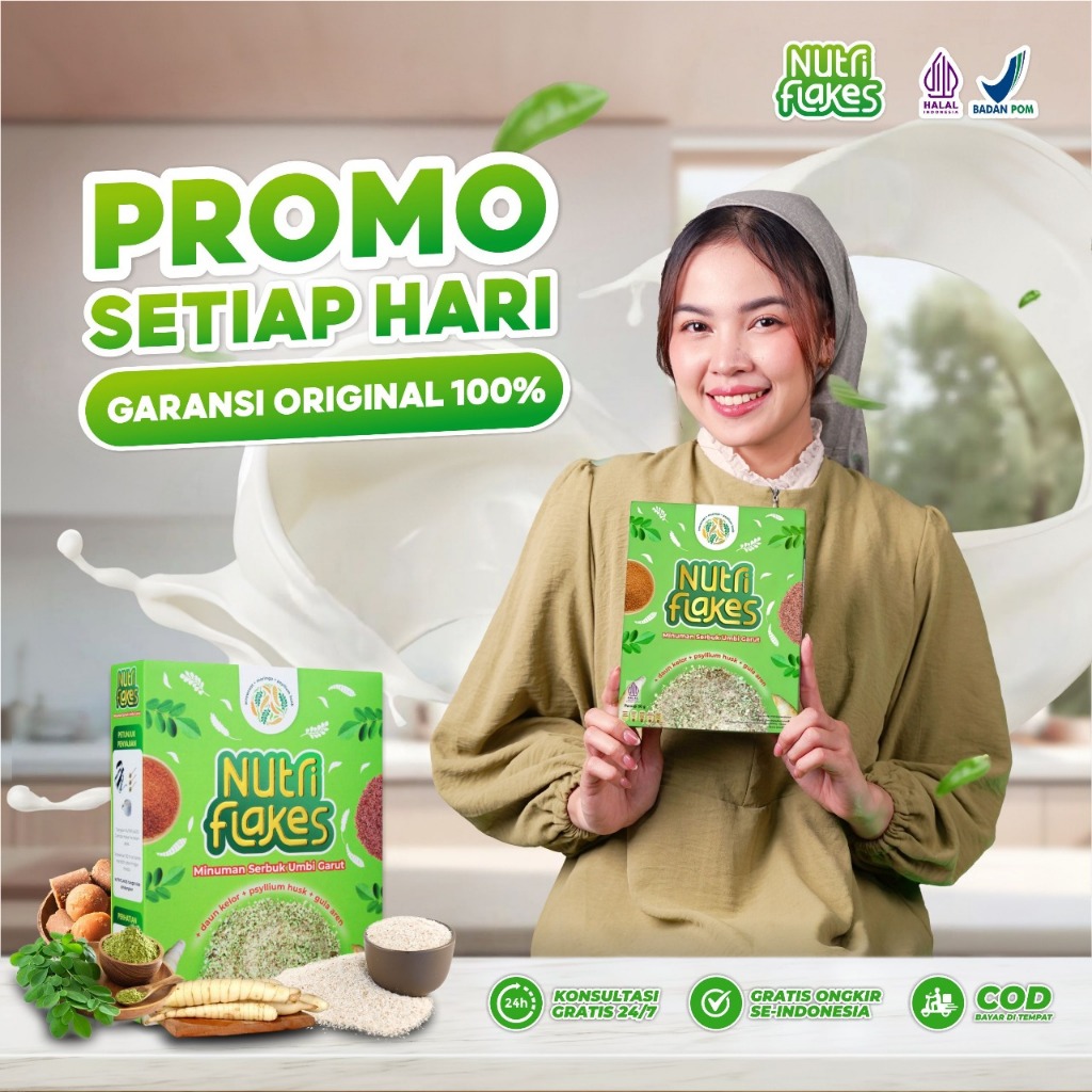 

Nutriflakes - Sereal Umbi Garut Efektif Membantu Atasi Permasalahan Asam Lambung, Maag, Gerd, Saluran Pencernaan, dan Membantu Program Diet | Halal, Herbal, Alami, 100% Original | Nutriflakes Mart