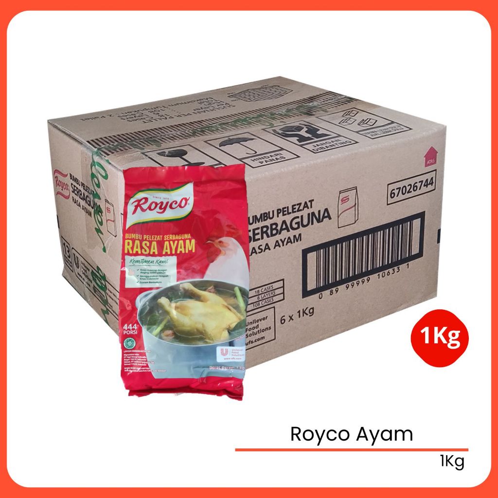 

Royco Ayam 1kg Pouch 6pcs Box - Bumbu Penyedap Rasa