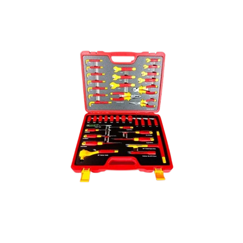 TEKIRO Mechanic Tool Set 39 PCS Kunci & Obeng Insulasi Listrik, Box Plastik Merah TOOL SET MOBIL