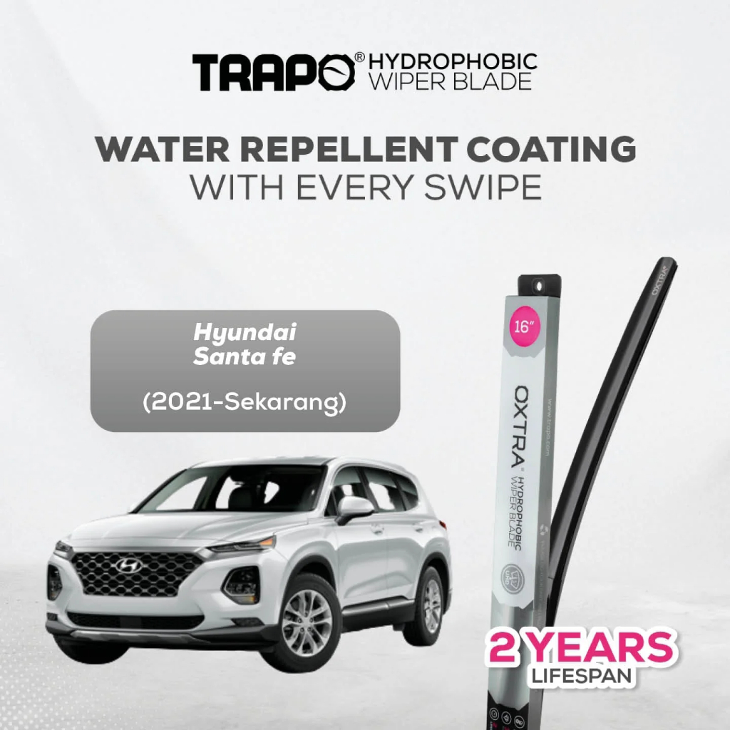 Trapo Hydrophobic Wiper Blade Hyundai Santa Fe (2021-2023) Wiper Mobil Santa Fe
