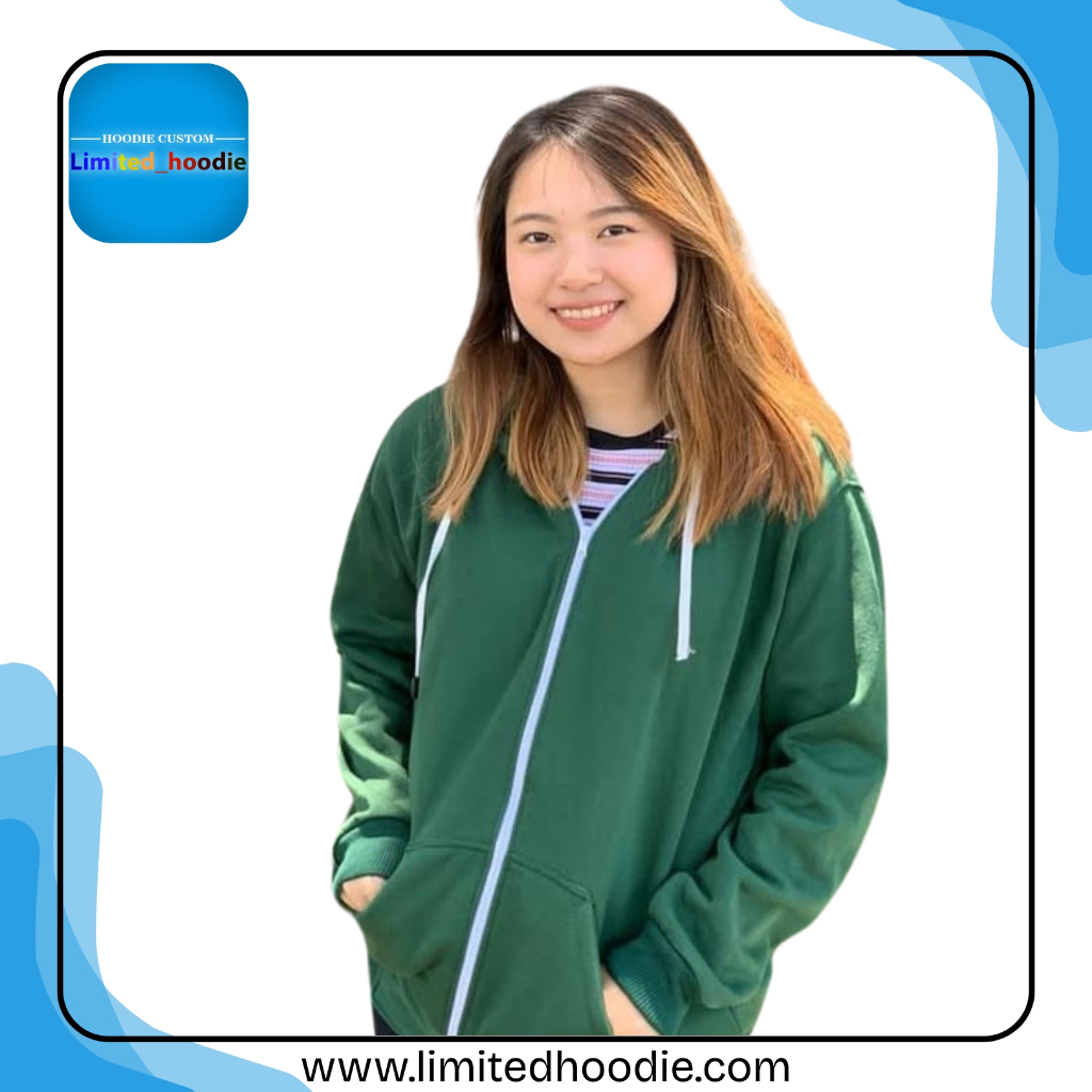 Hoodie zipper resleting warna hijau botol tebal cotton fleece nyaman digunakan sehari-hari jaminan m