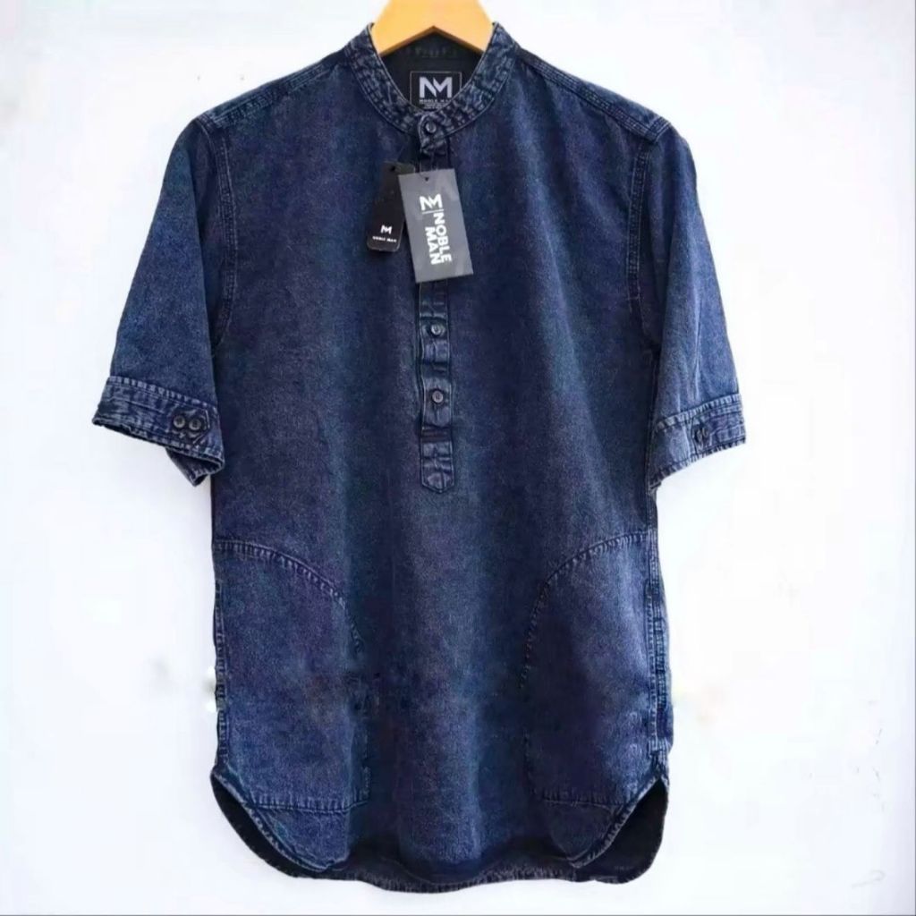 Baju Koko Jeans Kurta Premium Quality Kurta Jeans Koko Lengan Pendek