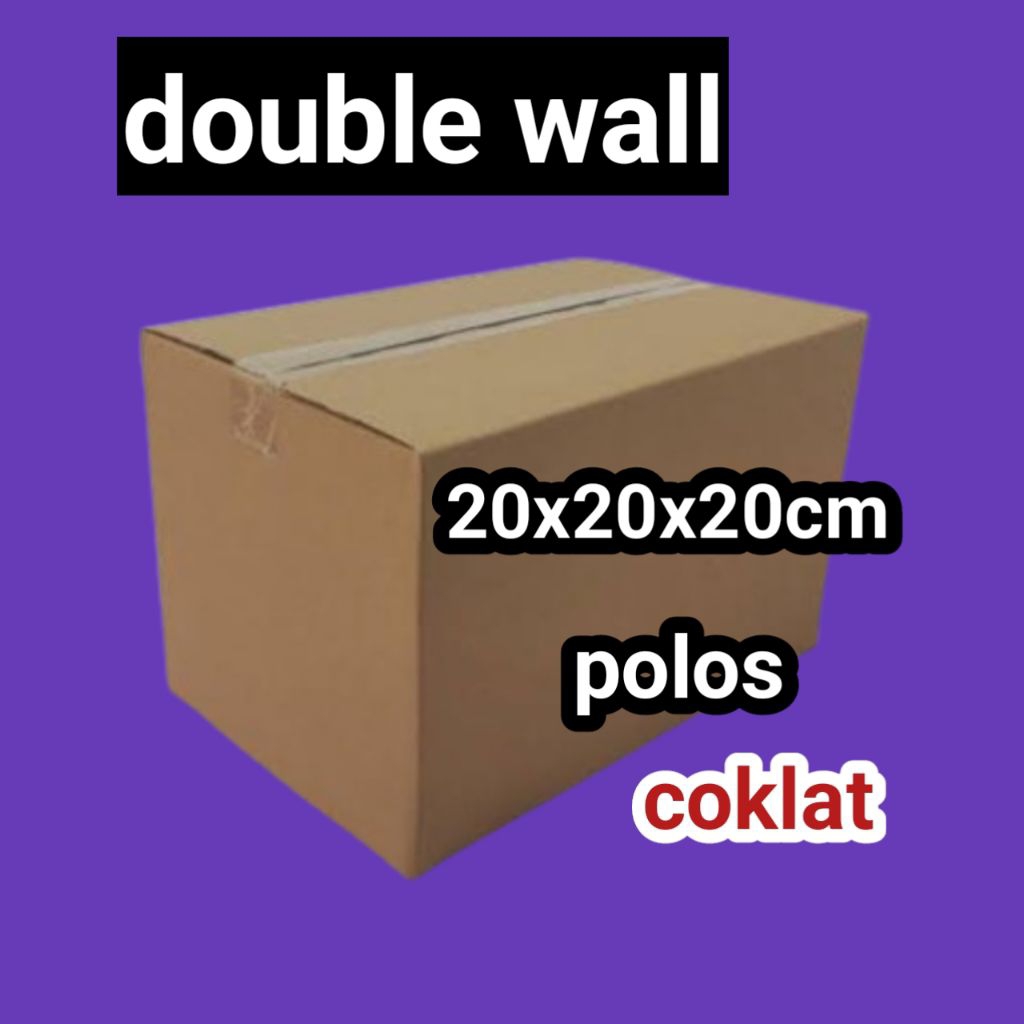 

karton/kardus ukuran 20x20x20cm double wall