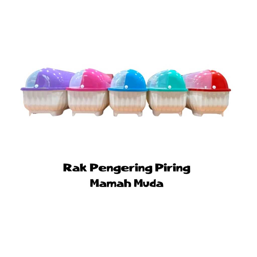 Rak Piring Tertutup Plastik Tempat Piring Sendok Minimalis Pengering