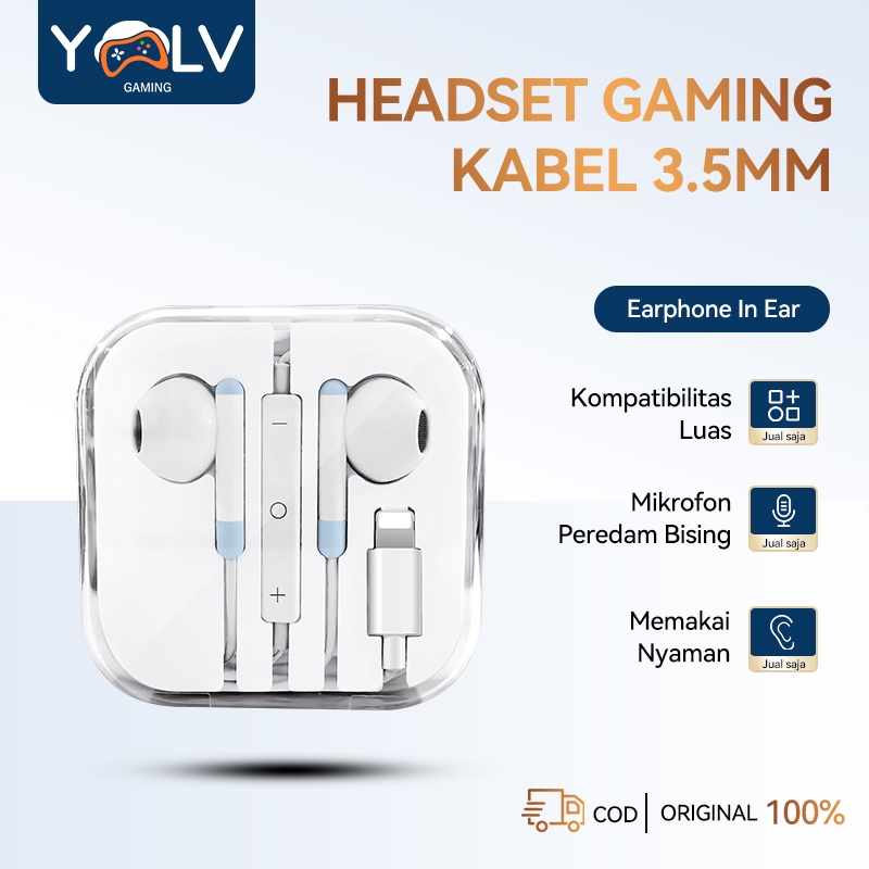 YLV Headset Gaming & Music 3.55mm In ear  Compatible with Android Samsung IOS