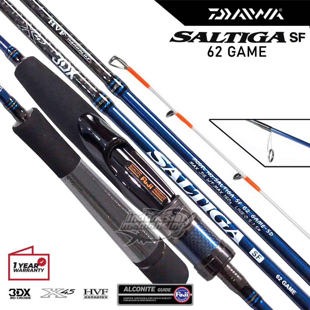 Joran DAIWA SALTIGA SF | Ring Fuji Alconite | PE#1.0-3.0 | 188 191cm | Laut | Bergaransi ~IM Store