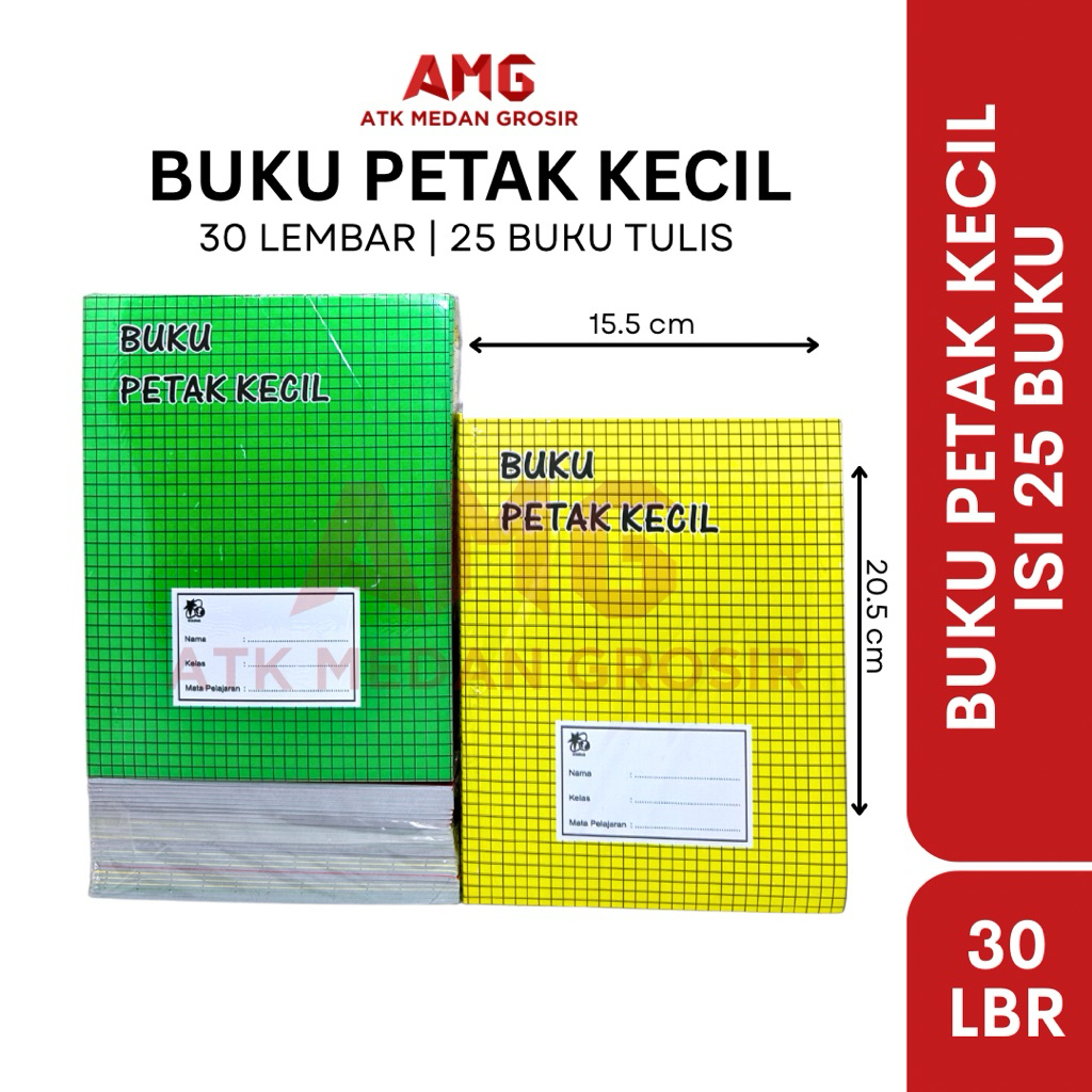 

BUKU PETAK KECIL 25 BUKU - 30 LEMBAR HARGA TERMURAH