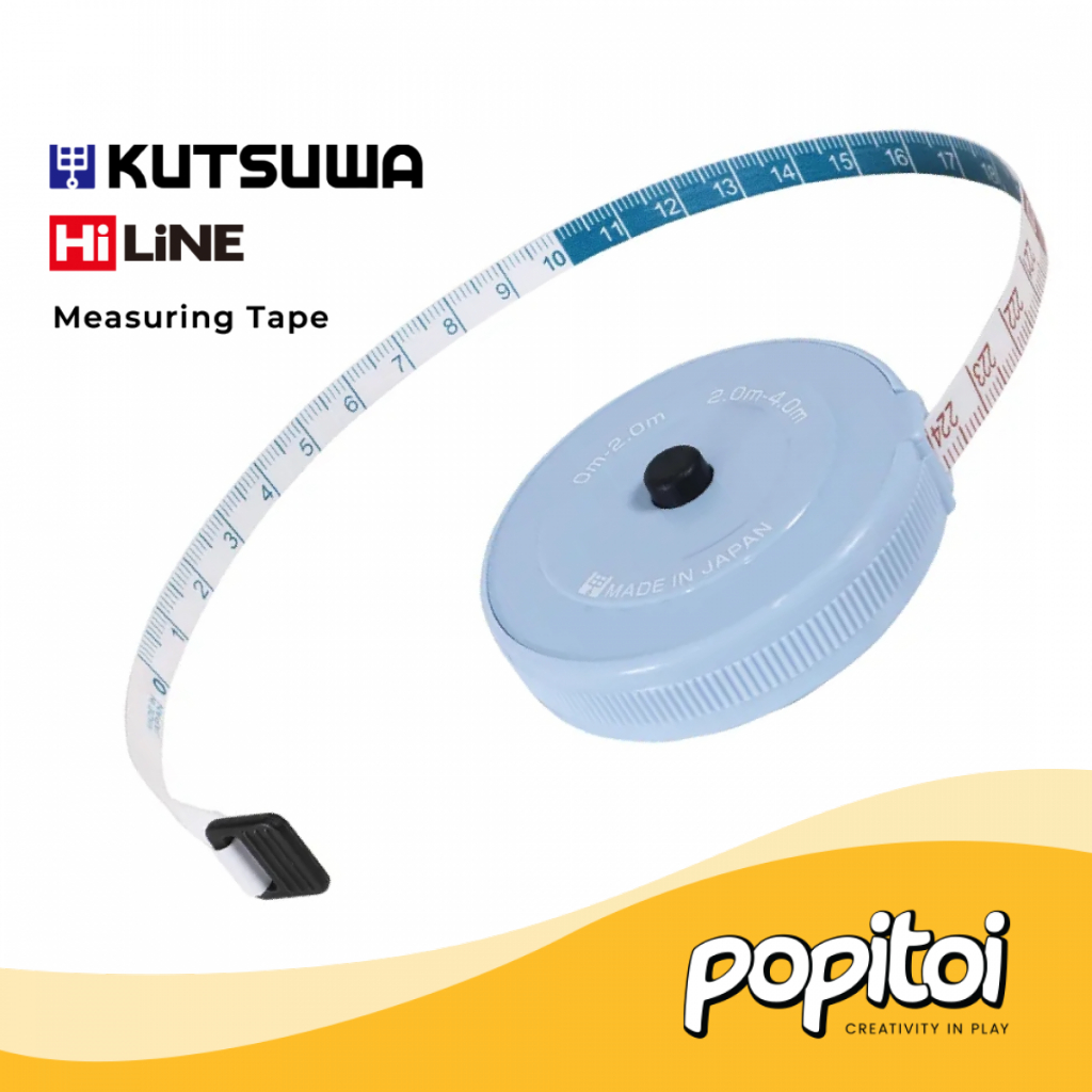 Kutsuwa Long Measuring Tape 2m Meteran Gulung Baju Jahit Kain Mini