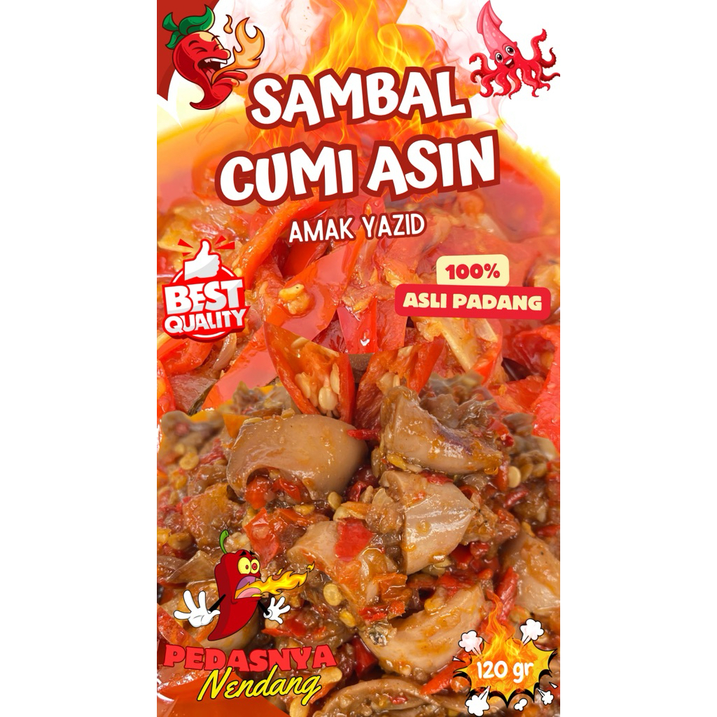 

SAMBAL CUMI ASIN - CUMI ASIN BALADO - SAMBAL CUMI ASIN AMAK YAZID - 120 gr