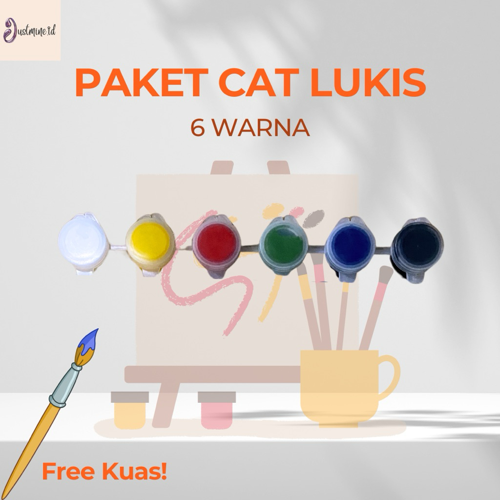 

Paket Cat Lukis 6 Warna | 3 ML | FREE KUAS