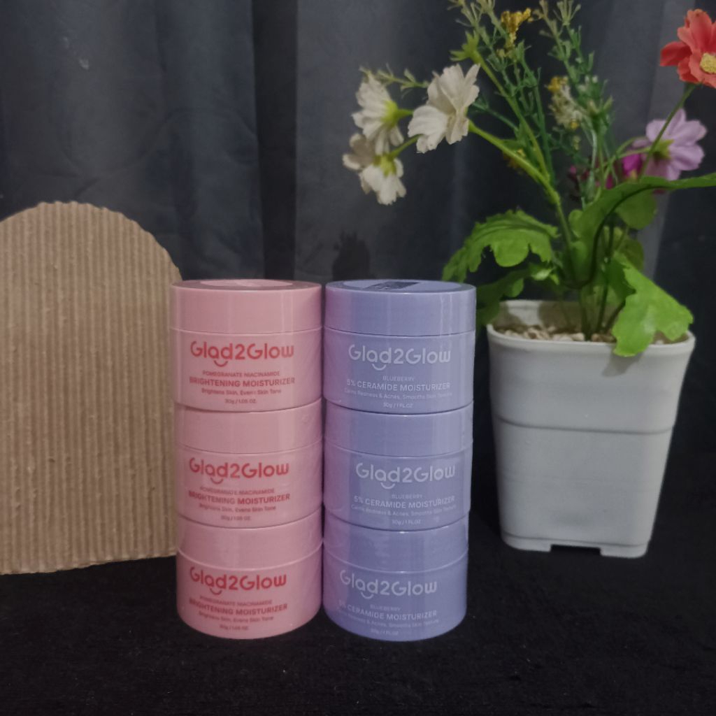 Glad2glow Brightening & Ceramide Moisturizer G2glow Moisturizer Ungu G2glow Moisturizer Pink