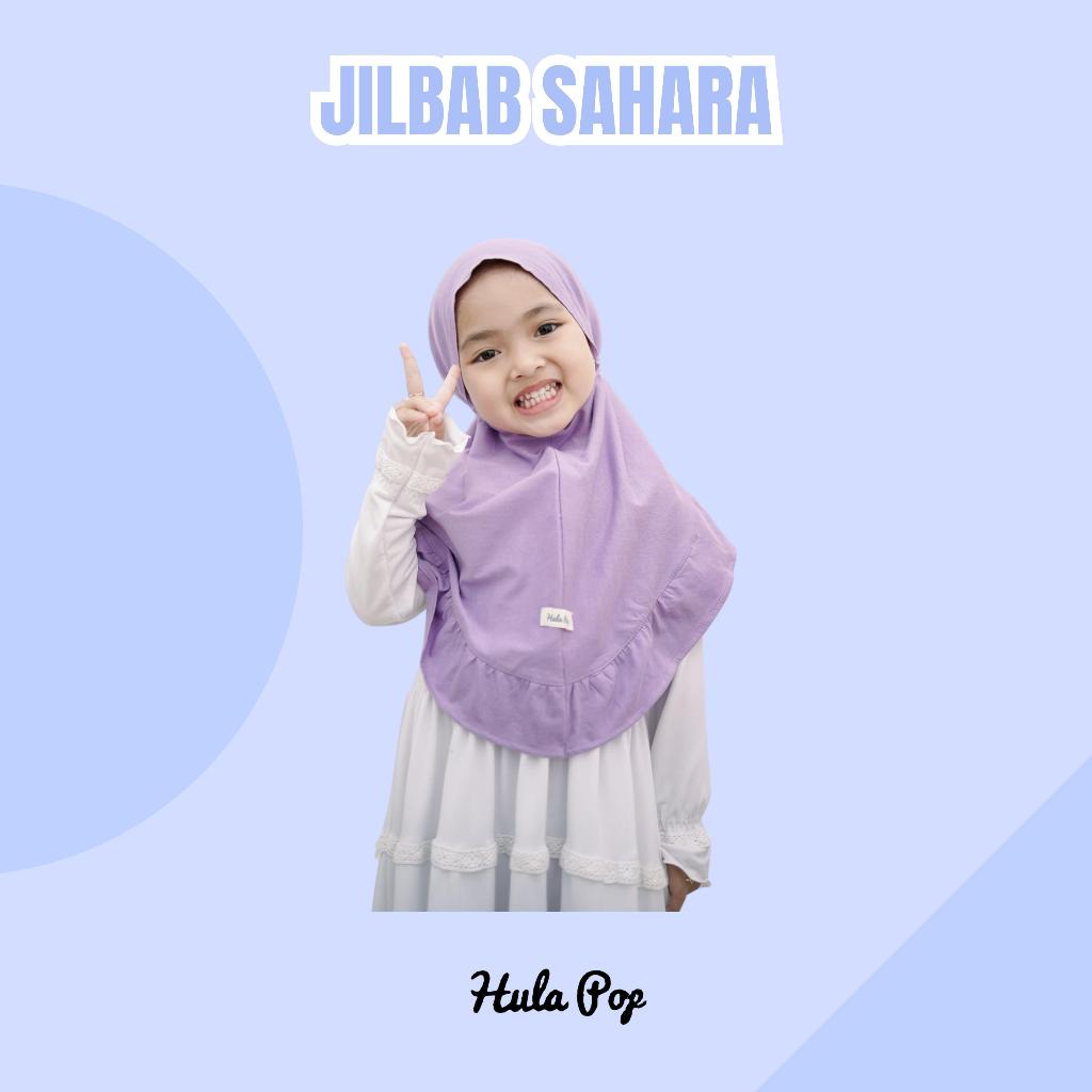 Jilbab Anak Sahara Hullapop Warna Lilac  Size 1-5tahun