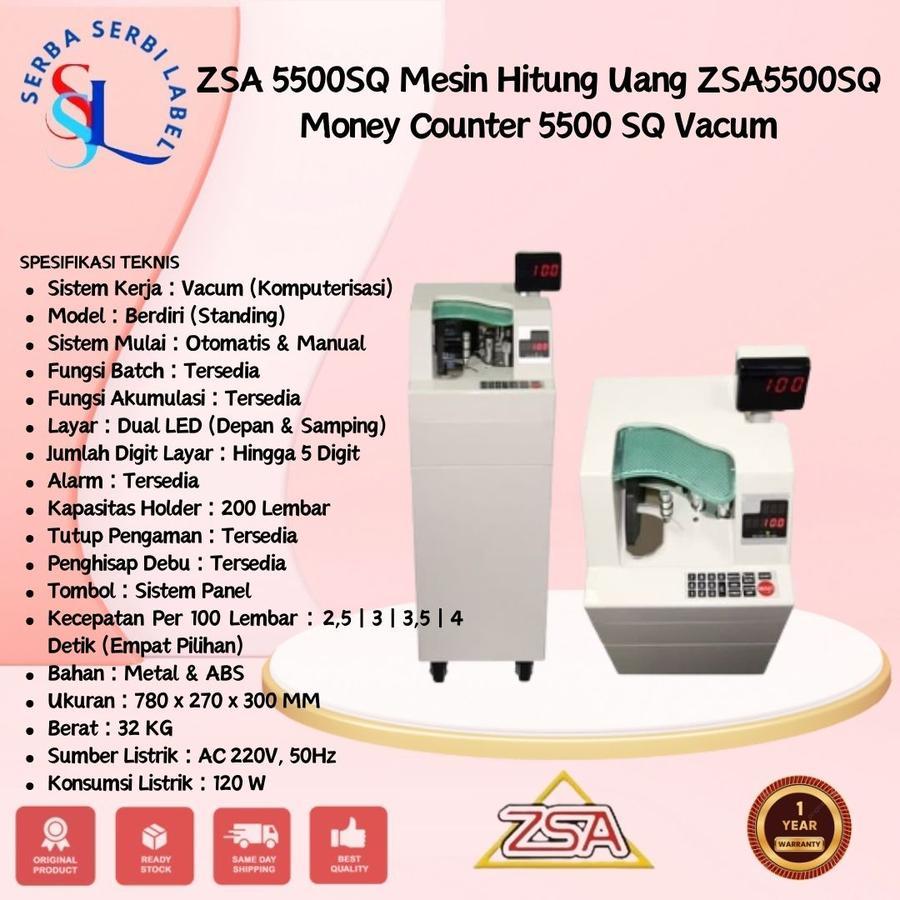 ZSA 5500SQ Mesin Hitung Uang ZSA5500SQ Money Counter 5500 SQ Vacum