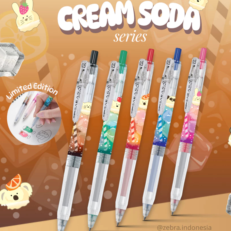 

BOLPEN ZEBRA SARASA 0.5 CREAM SODA