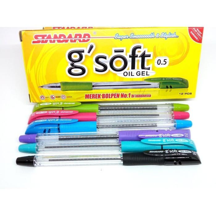 

Pulpen Gel Standard G'Soft 0.5 mm / Pulpen GSOFT - 1 PACK / 12 pcs - (bolpen, bolpoin, pen)