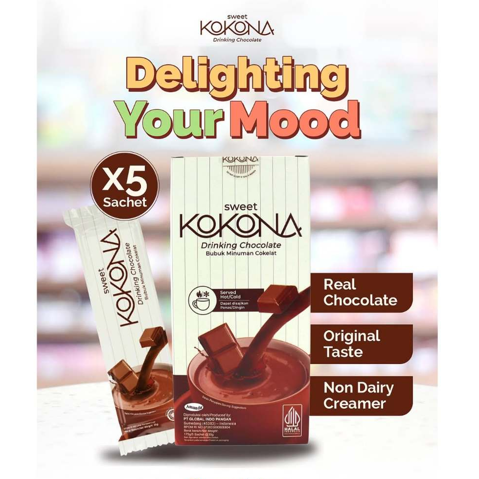 

Sweet Kokona By Amanda Brownies / Minuman Bubuk Coklat Premium Isi 5 Sachet / Coklat Kereta Api