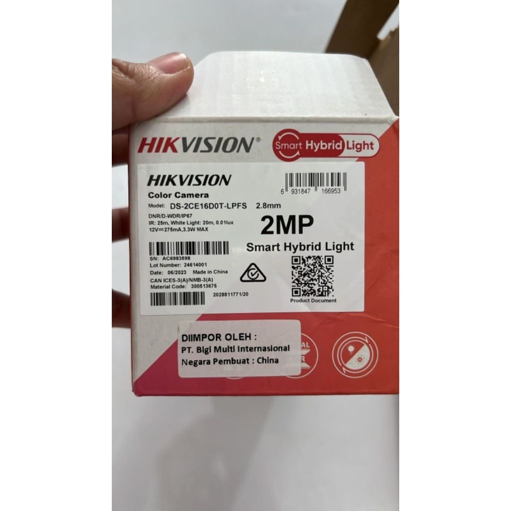 Kamera Analog Hikvision 2MP Full Color