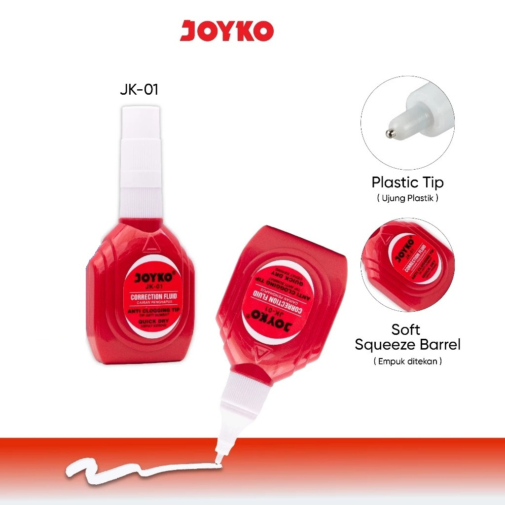 

(1PCS) Tip-x Correction Fluid Joyko JK-01 Cairan Koreksi Penghapus Cair