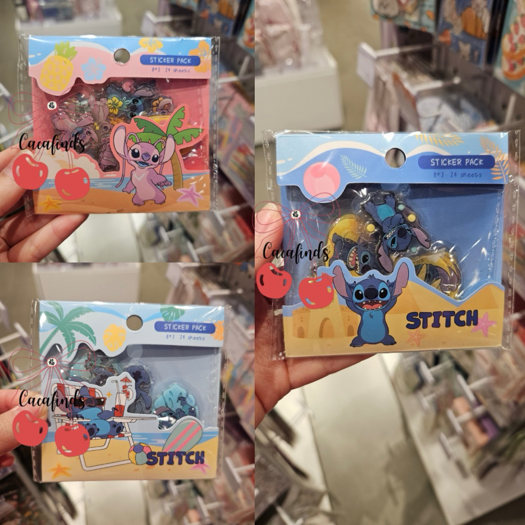 

OHSOME x Stitch‼️Flake Sticker / Stiker Lucu Disney Lilo Stitch & Ange Beach Dream Collection (isi 24pcs)