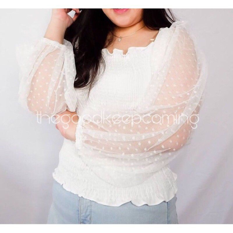 ATASAN KINANTY  M-XXXXL COD ATASAN TANGAN JARING //ATASAN TANGAN TILE DOT