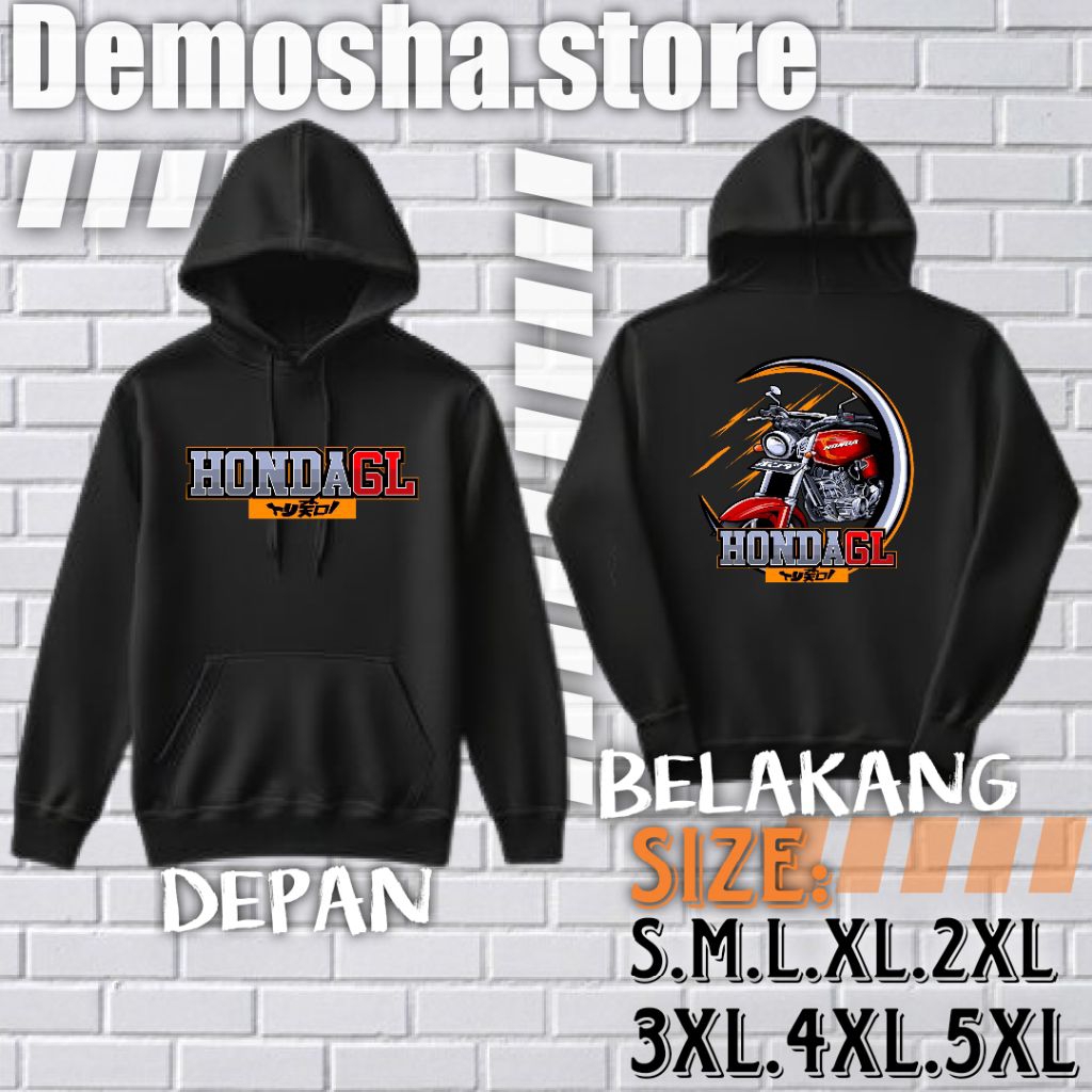 JAKET HOODIE RACING Honda GL|Jaket Distro Motor Herex|Honda Gank Keren Kekinian