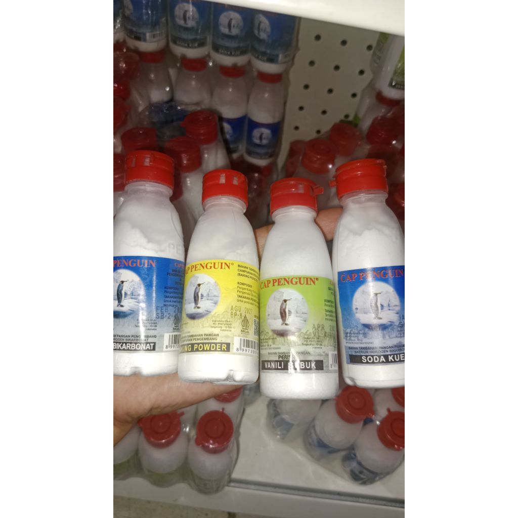 

Penguin Pinguin / Soda Kue Vanili Baking pawder Sodium Bikarbonat 60 gr