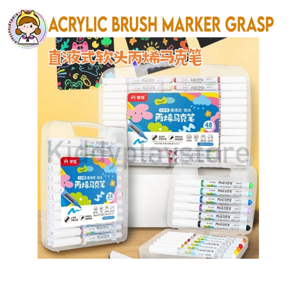 

KODE Y9Q Acrylic Brush Marker Grasp Tabung Cat Akrilik Kuas GMM515