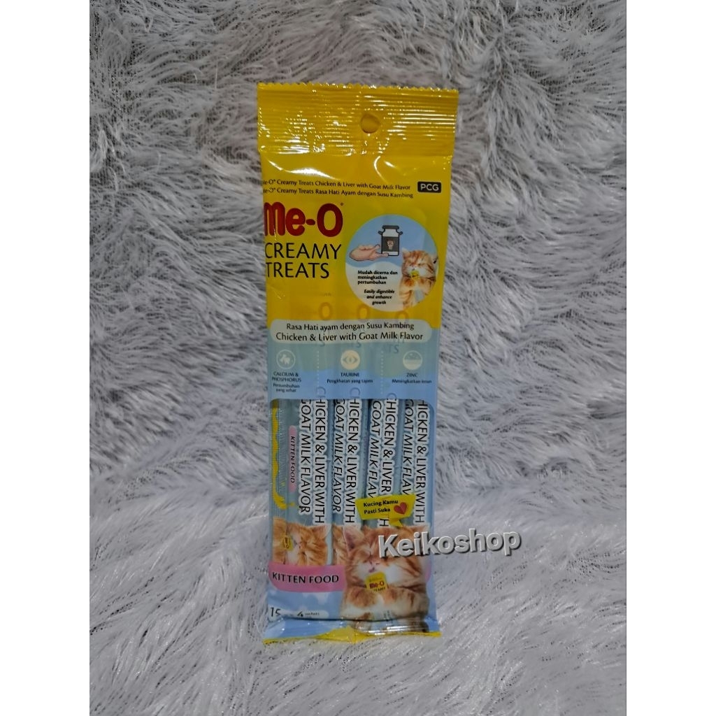 Snack kucing Meo Creamy treats meo kitten Me-O chicken&liver / meo creamy / meo snack / meo treats