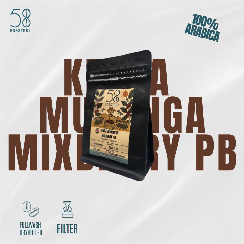 

Limited Series Kopi Arabika Kenya Muranga Mixberry Peaberry-100gram (Single Origin)