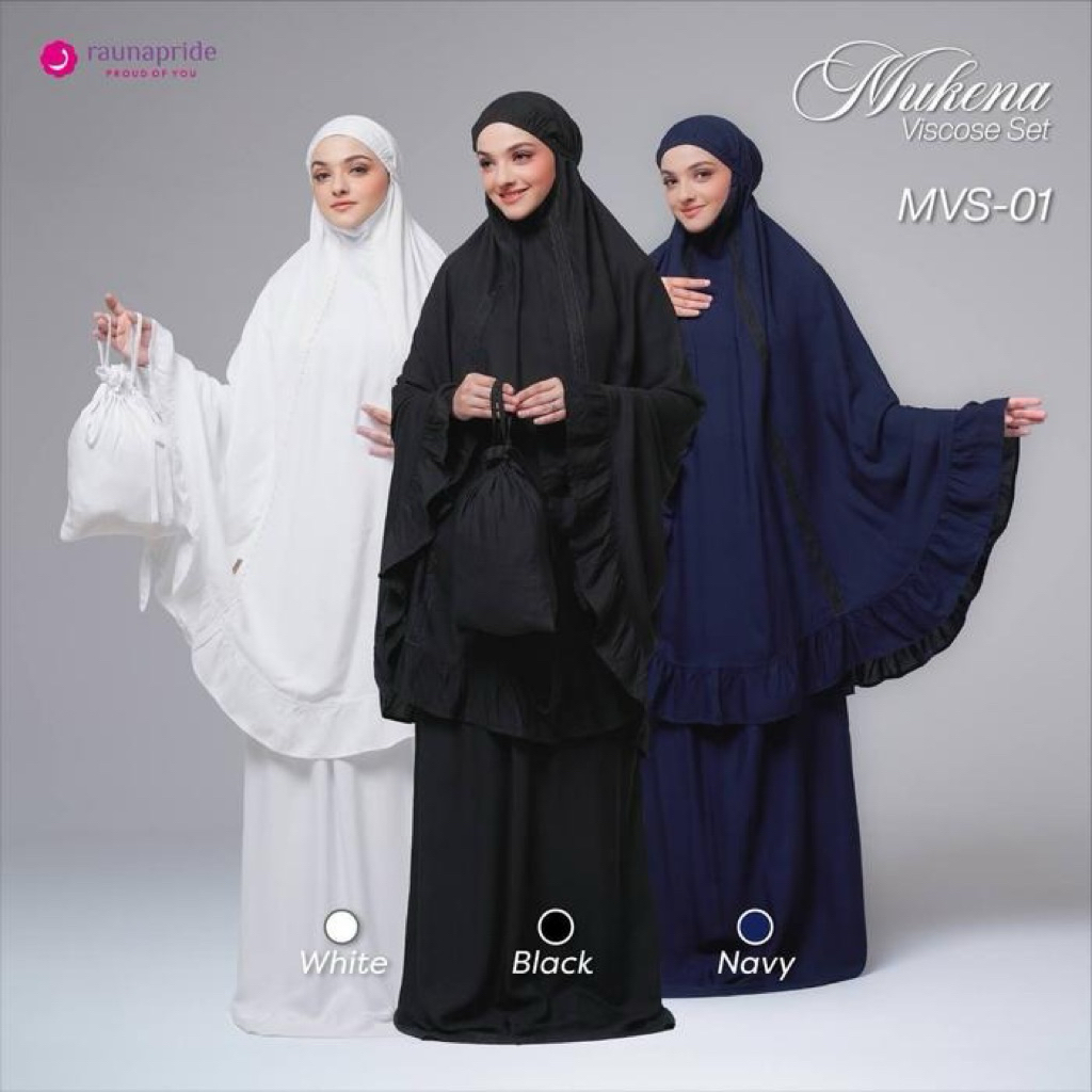 Mukena Rauna MVS 01 MUKENA TERUSAN MVL 01 MUKENA RAYON TWILL POLOS PREMIUM ORIGINAL