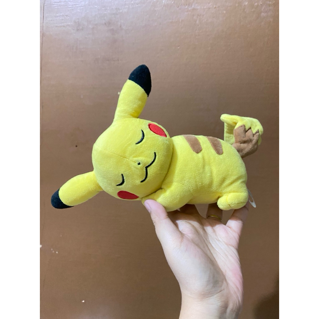 Boneka Pokemon Karakter Sleeping Pikachu size 20x12cm Original / Boneka Sleeping Pikachu / Boneka Pi