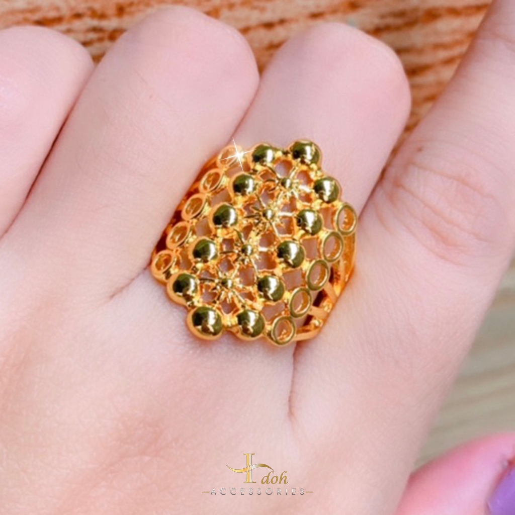 Cincin Dubai RATU Lapis Emas Perhiasan Wanita Anti Luntur Dan Karat