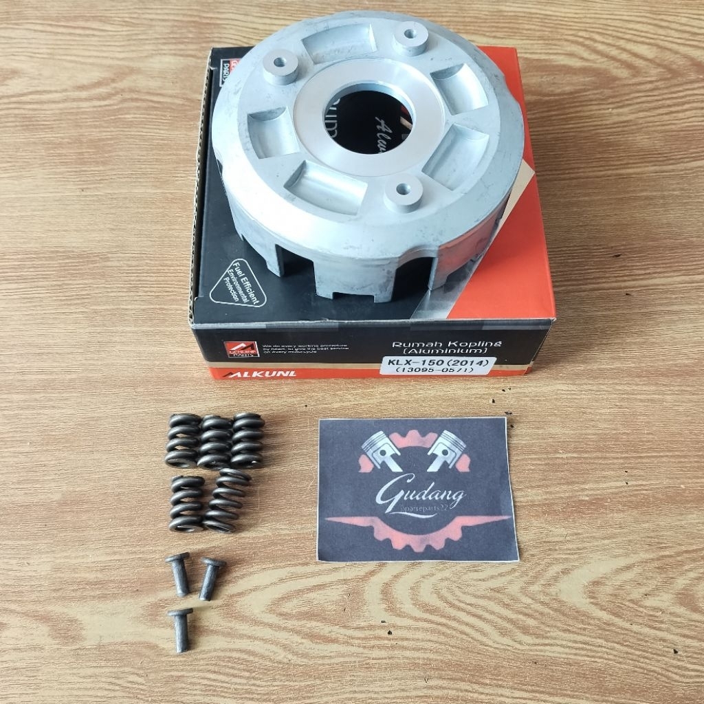 RUMAH ALUMUNIUM KOPLING KAWASAKI KLX150 KLX 150 2014 SET KARET