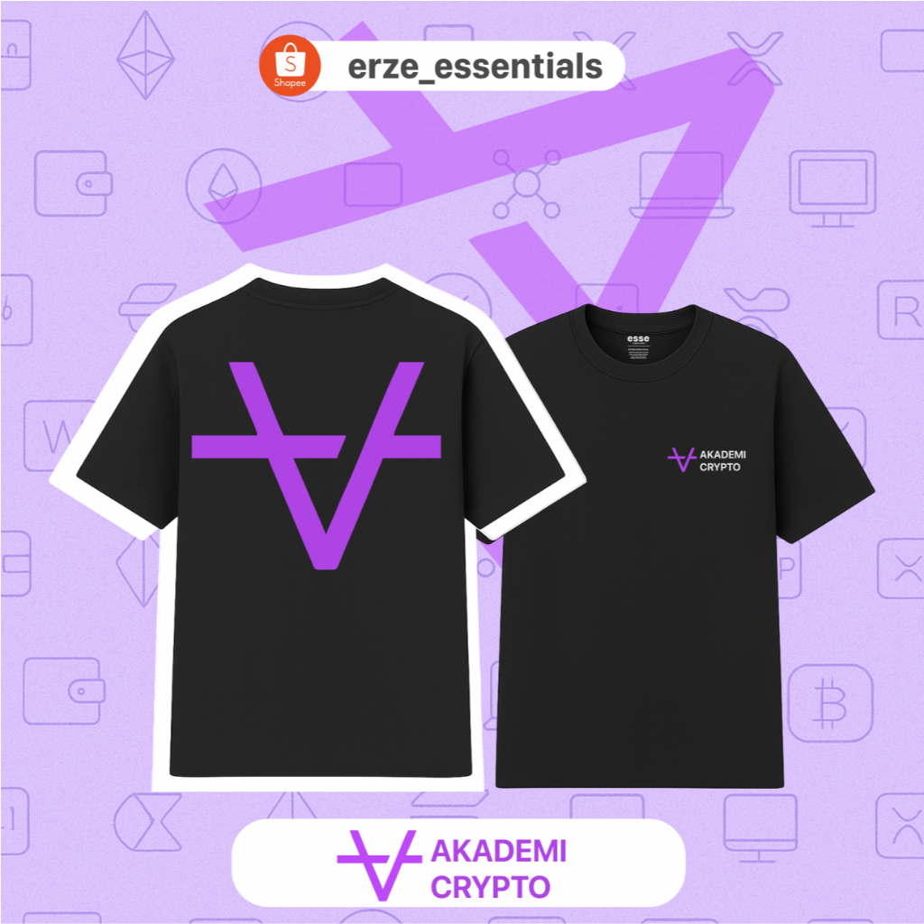 kaos akademi crypto hitam / kaos academy crypto / kaos akademy crypto / kaos akademi kripto / kaos c
