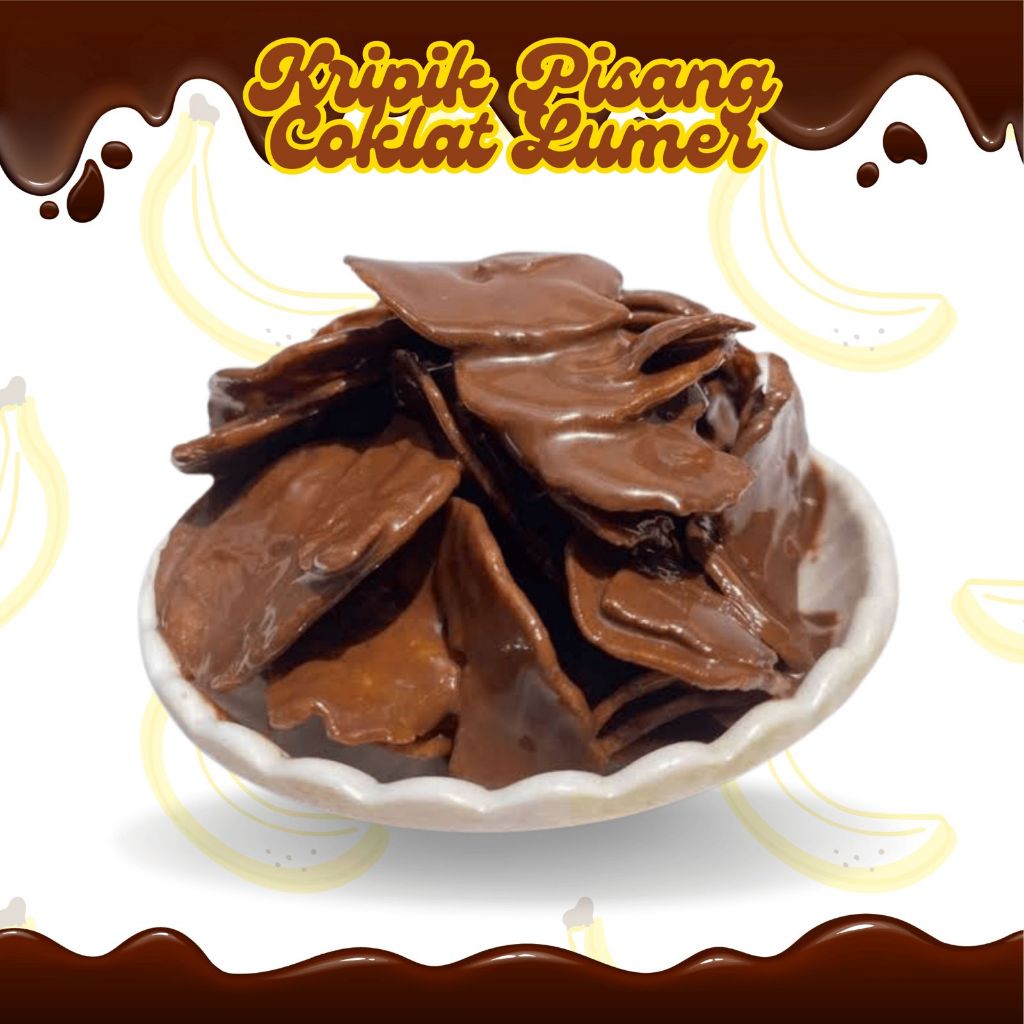 

Keripik Pisang Coklat Lumer Lintang 300g – Snack Kekinian, Manis & Renyah, Lumer di Lidah