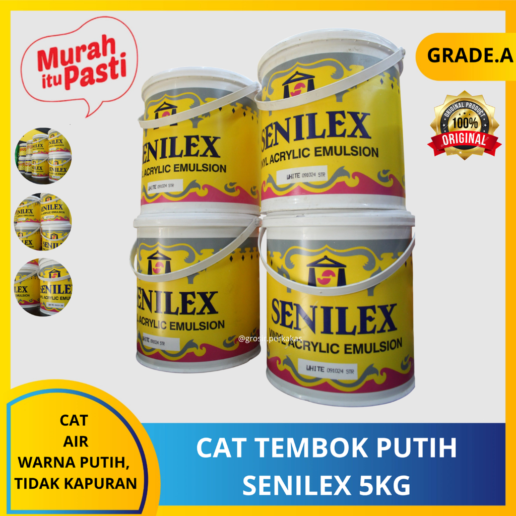 

CAT TEMBOK PUTIH SENILEX 5KG putih only. murah berkualitas. [A][#CAT MINYAK WITA]