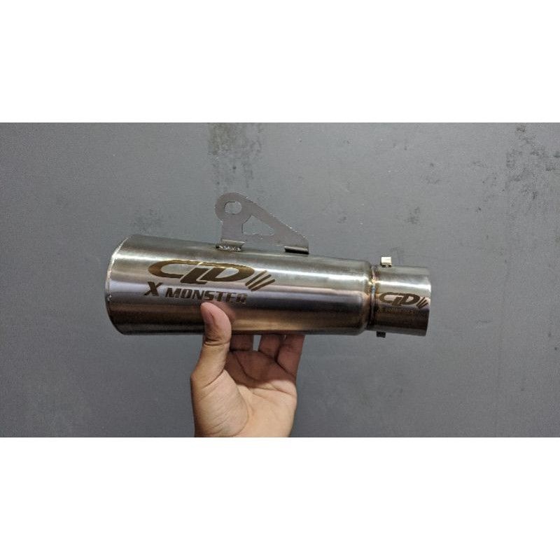 COD knalpot racing kompetisi netral bebek 4tak silencer cld x monster laser inlet 50 buat vega supra