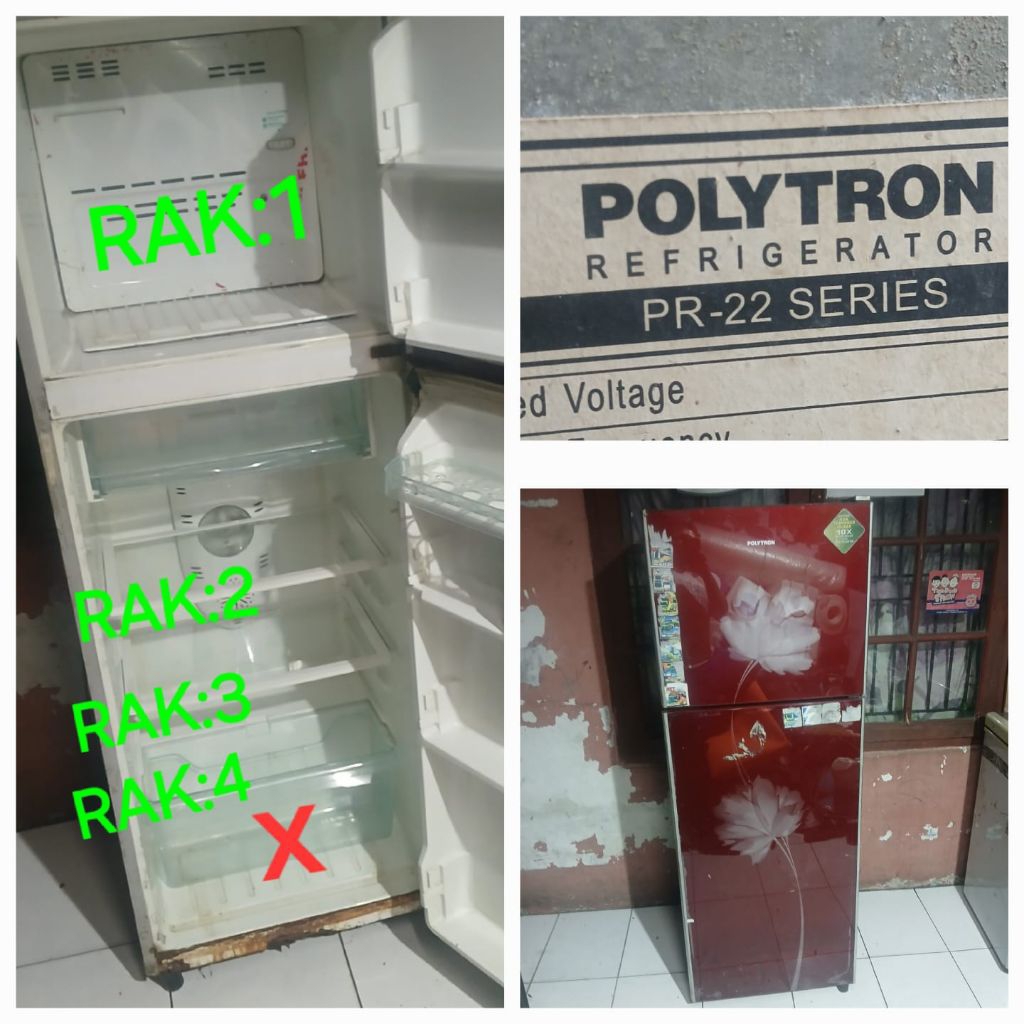 RAK KULKAS/TATAKAN KULKAS POLYTRON 2 pintu Tipe PR-22/PR-18.original
