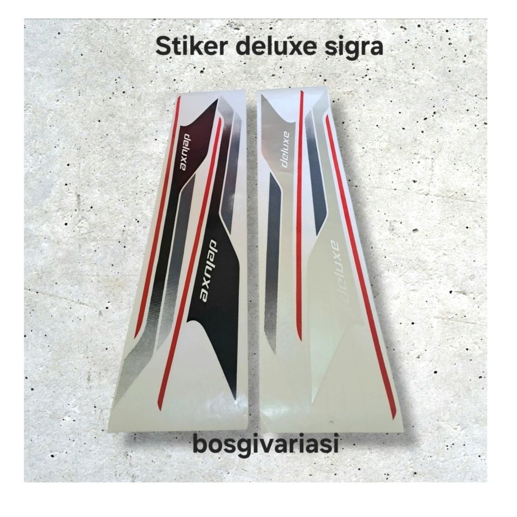 Stiker list body sigra deluxe / sticker samping sigra deluxe/ stiker deluxe sigra