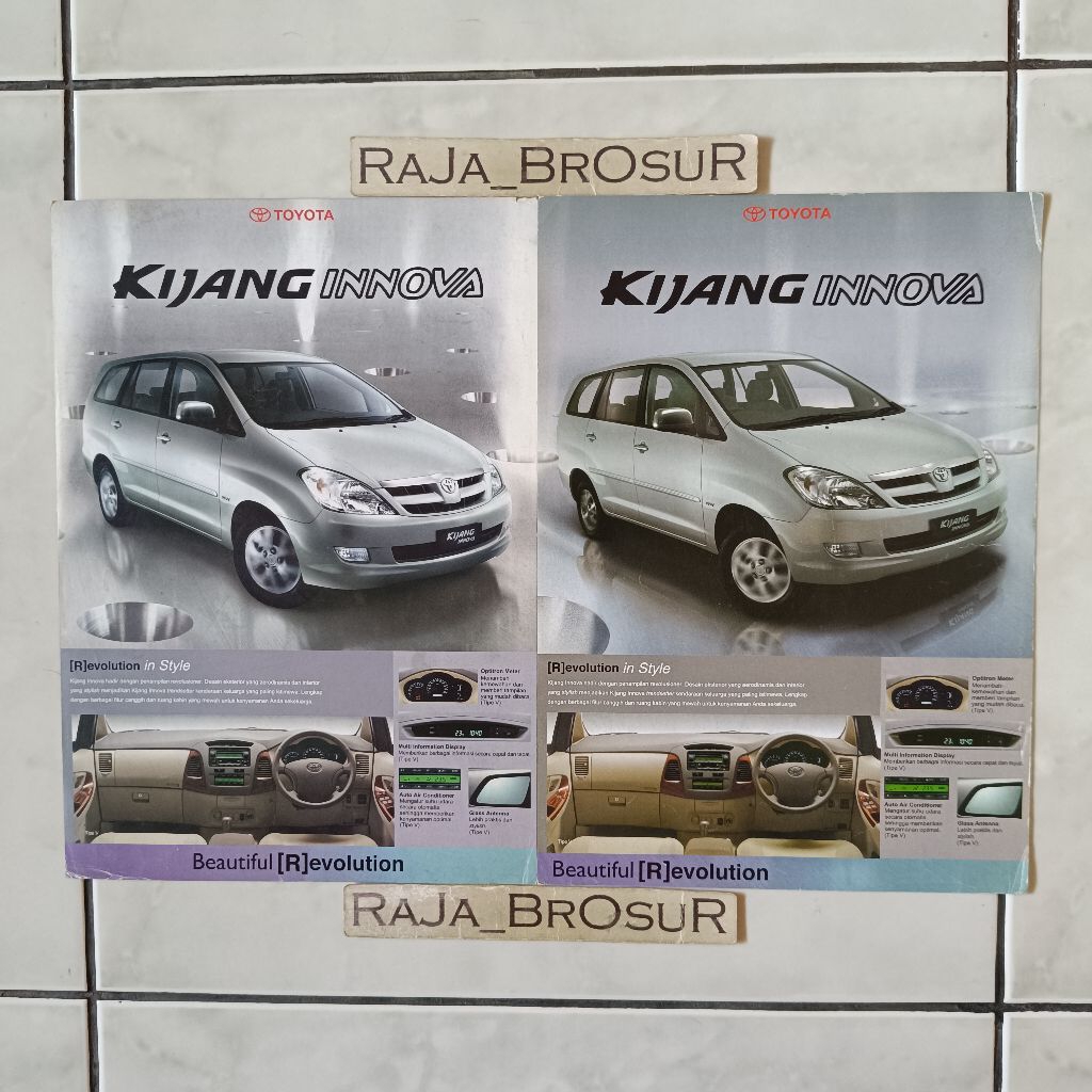 Poster brosur katalog flyer Toyota Kijang Innova 2.0 2.5 L 2004