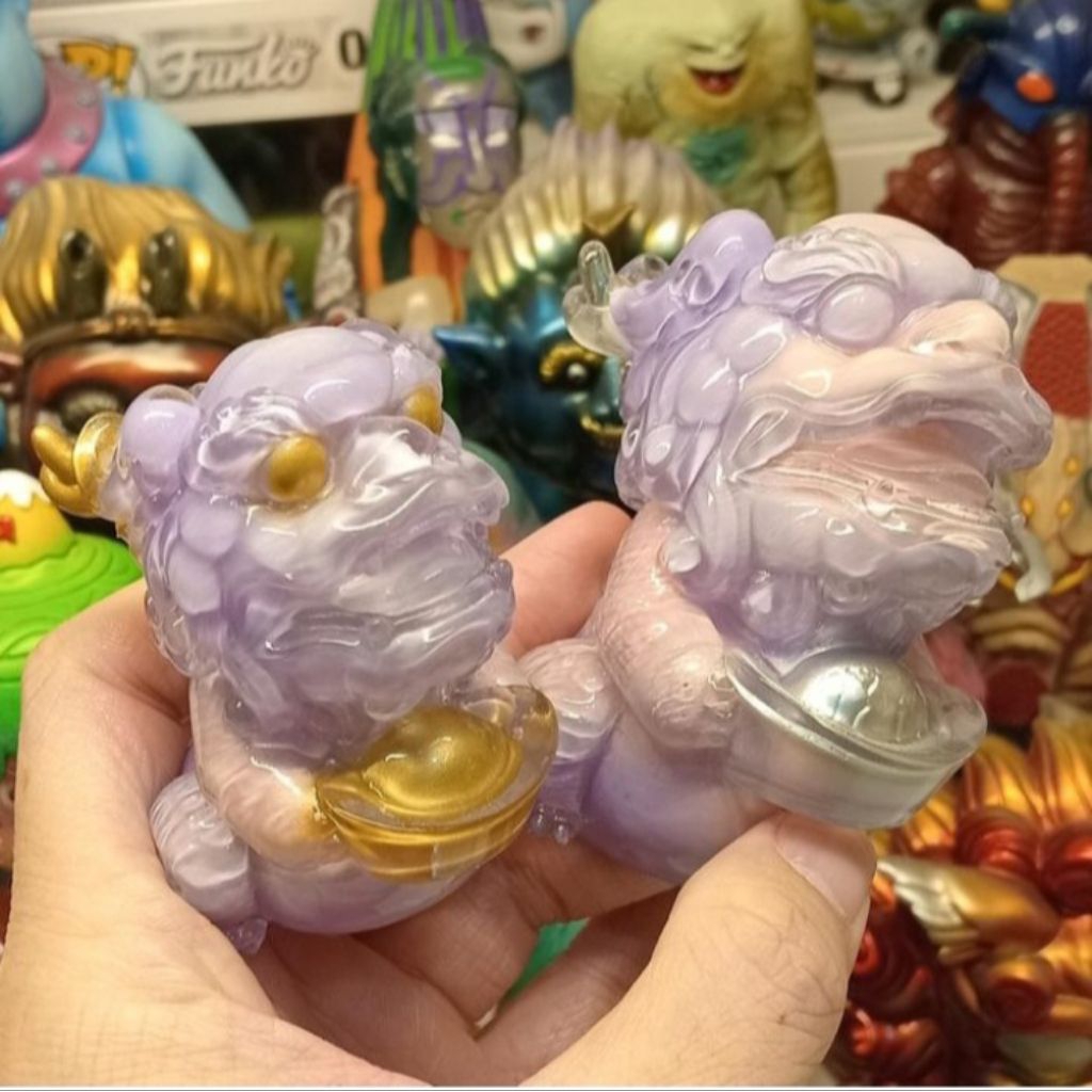 sofubi red hot style kirin baby purple clear set 2