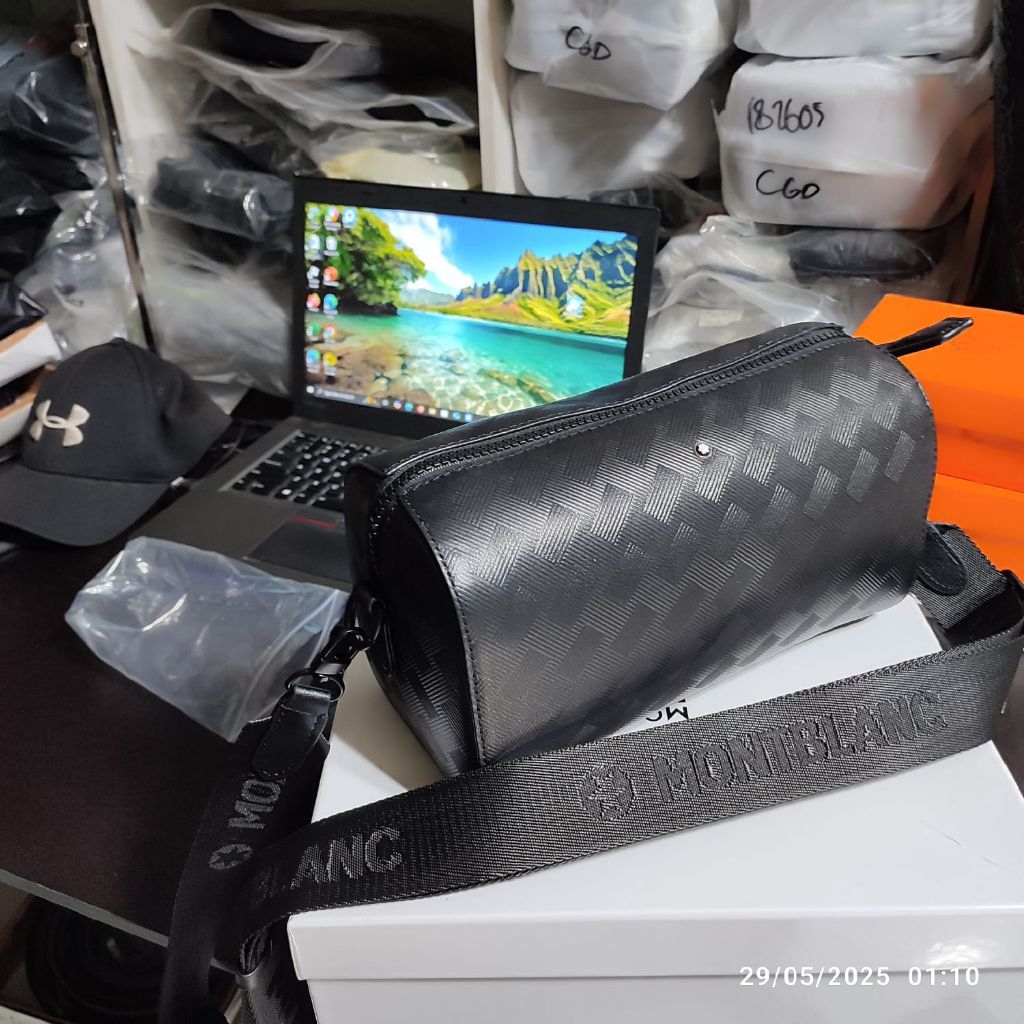 Tas selempang pria wanita model bulat branded