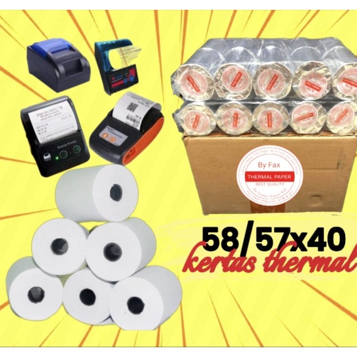 

Kertas kasir thermal edc bluetooth 58x4 paket 1 Roll