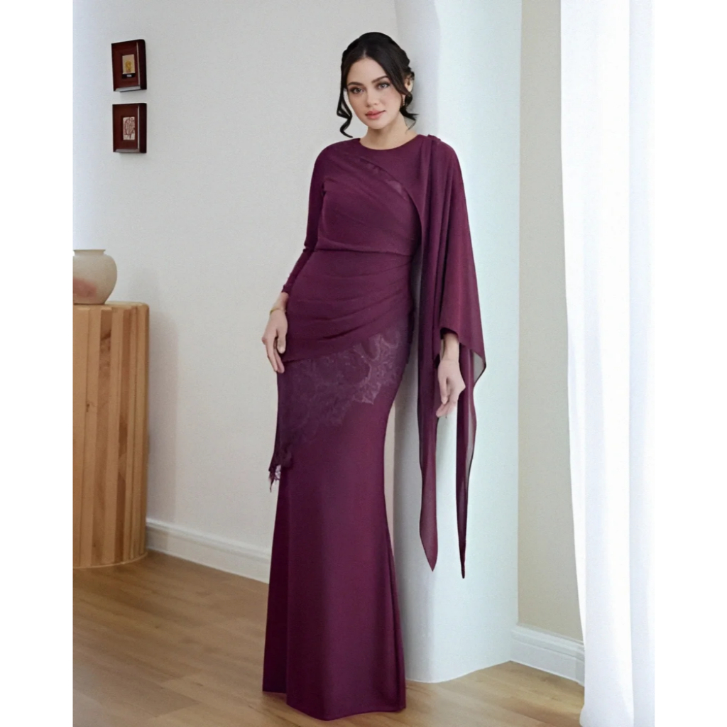 FASHION GADIS MALAYSIA - DIANA SLIM DRESS / DRESS GAMIS MALAYSIA TERBARU 2025 / DRESS SERAGAM KELUAR