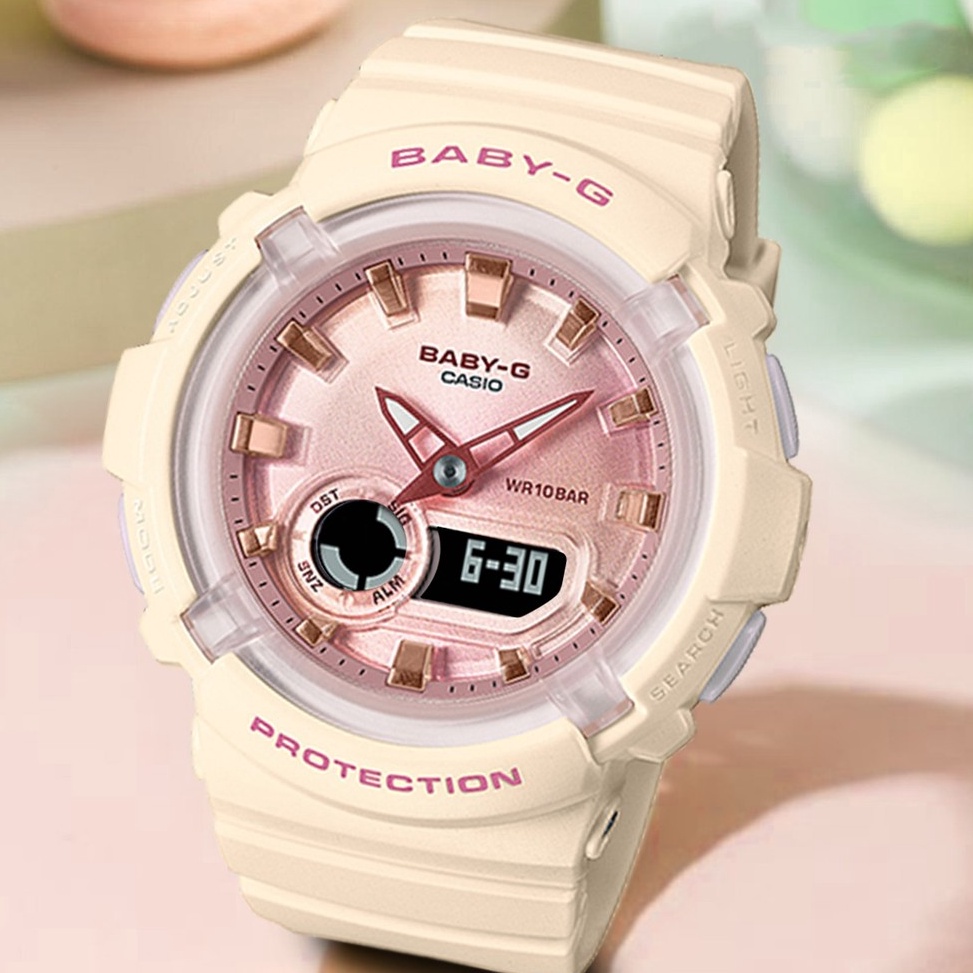 KODE R39J Termurah  Jam Tangan Wanita BabyG BGA 28 Tanggal Chrono Aktif