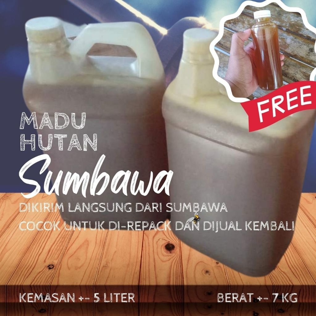 

5 LITER FREE EXTRA 200 mL Madu Hutan Sumbawa