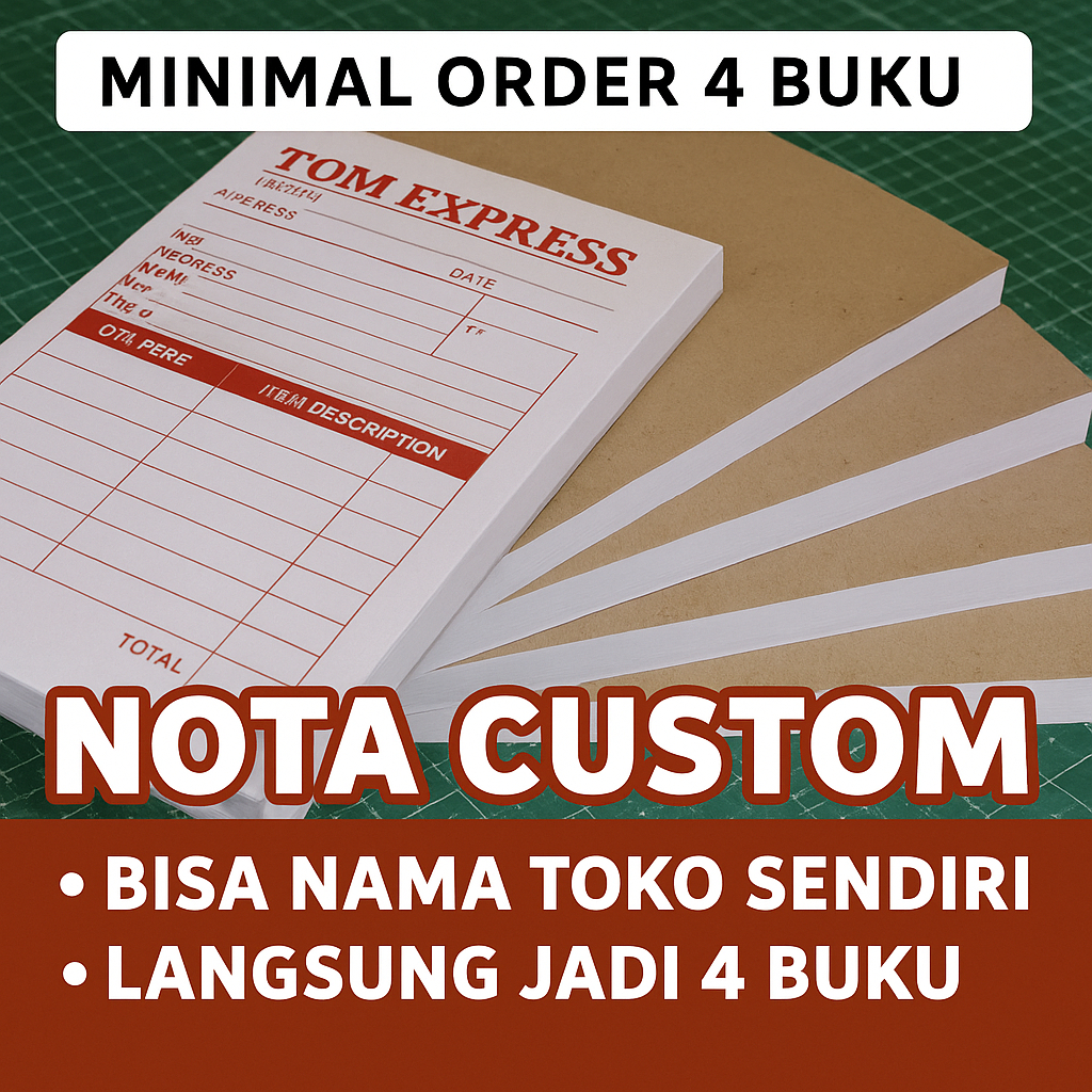 

Cetak Nota Custom – Bisa Nama Toko Sendiri | Nota Custom | Cetak Nama Usaha Kamu | Mulai 4 Buku