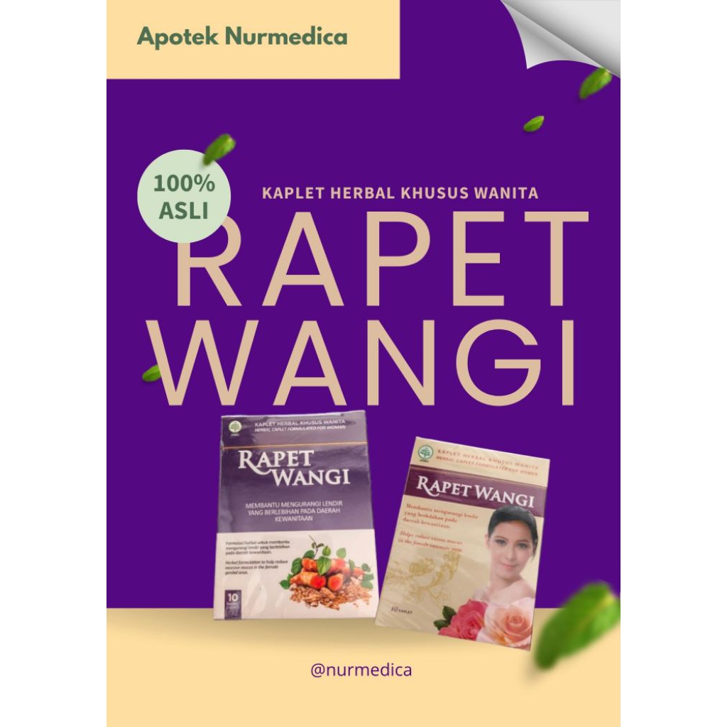 Rapet Wangi khusus kewanitaan kapsul jamu tradisional manjakani ramuan herbal asli madura 10 kaplet