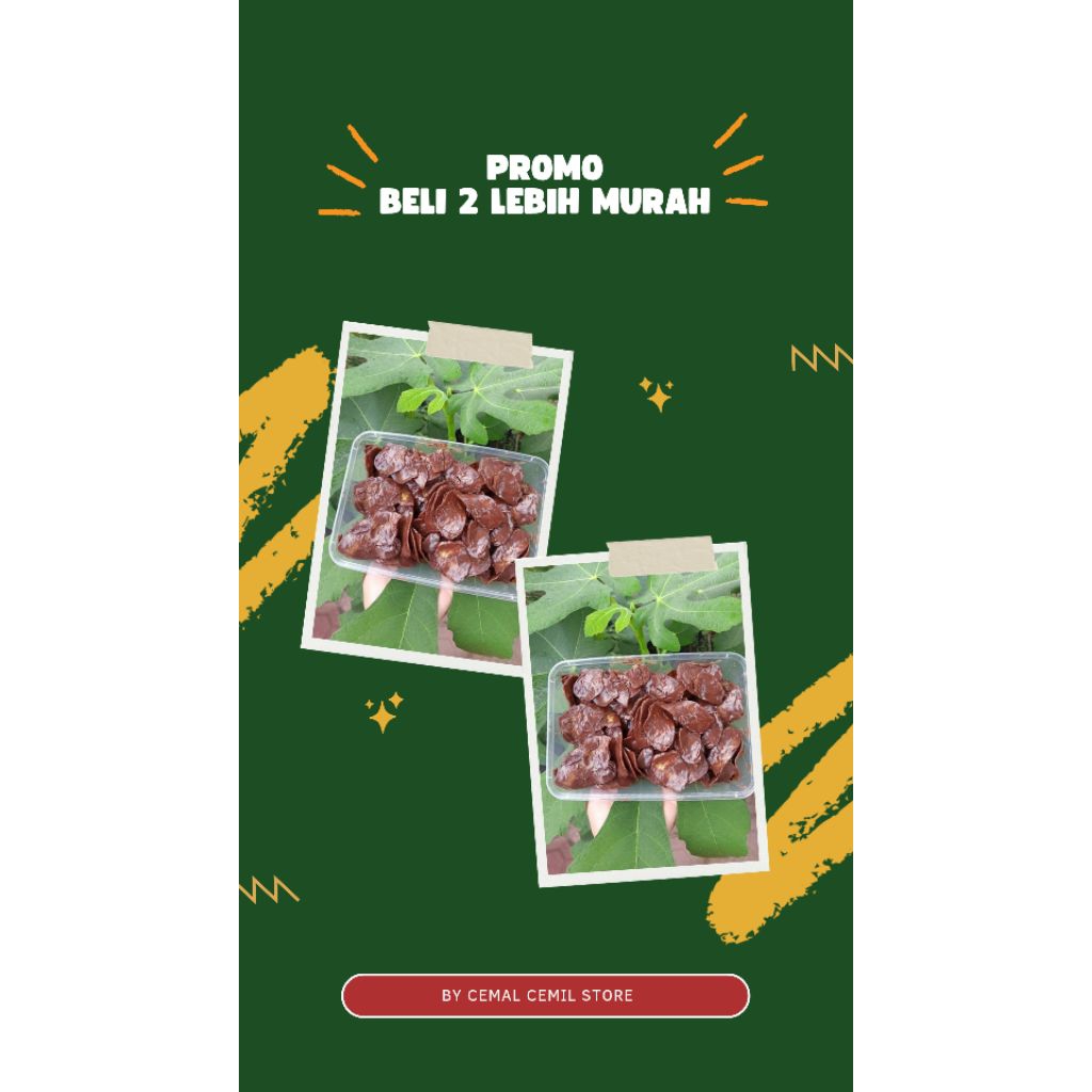 

kripik pisang lumer varian coklat beli 2 lebih murah kemasan 500ml / 150 gram