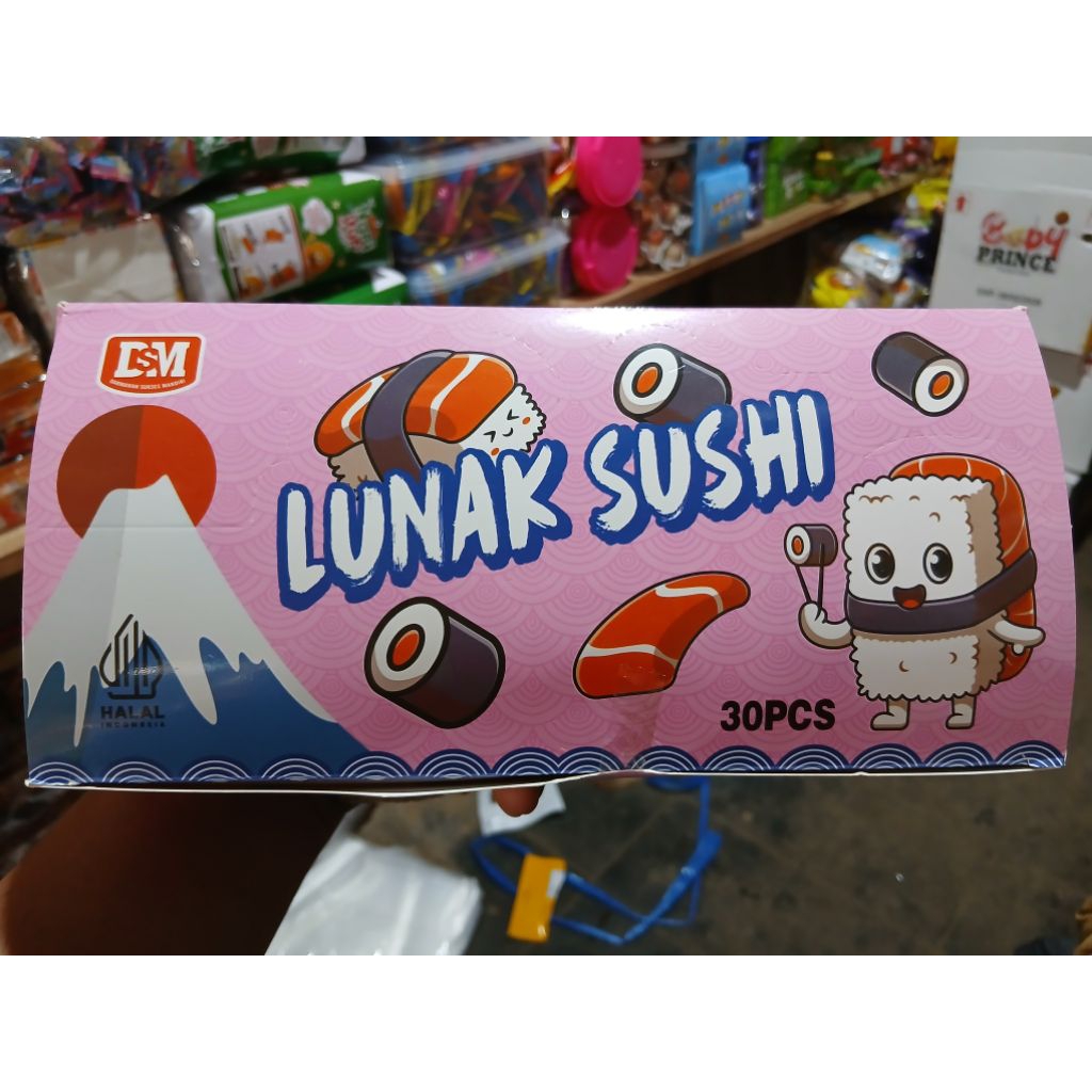 

Lunak sushi YUPI LUNAK BENTUK SUSHI.